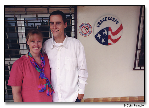 Diane and Alex at the Peace Corps office, Yaoundé, Cameroon, Africa