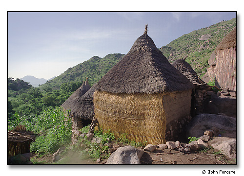Traditional hut on mountain, Mora, Cameroon, Africa