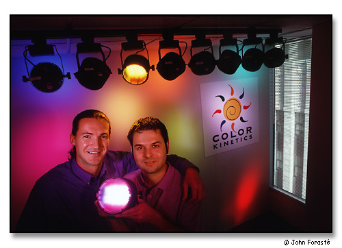 George Mueller & Ihor Lys, Co-founders, Color Kinetics, Inc. <br>Boston, Massachusetts. November 1999