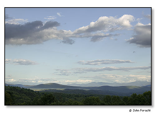 Sky and mountains, Vermont.