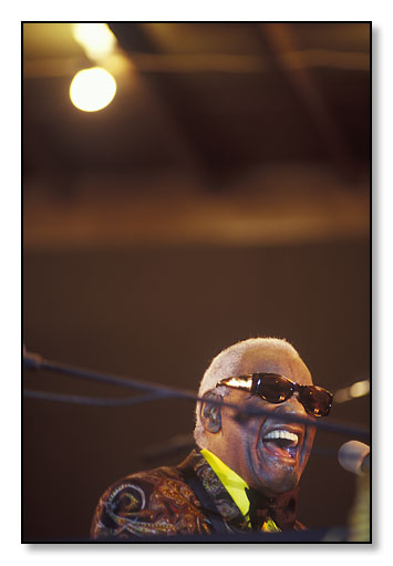 Ray Charles in concert. Brown University, Providence, Rhode Island. May 1998.