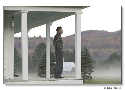Man on porch. October 2004.