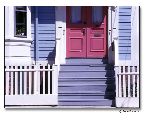 Detail of house. <br>98 John Street, Providence (Fox Point), Rhode Island. May 2001.