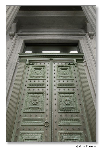 Old Stone Bank door. Rhode Island. March 2007.