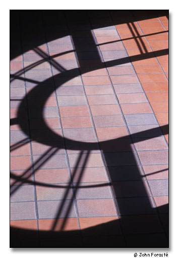 Pattern of light and shadow from series A Sense of Place. <br>Davison Dining Hall, Saint Anselm College, Manchester, New Hampshire. May 2002.